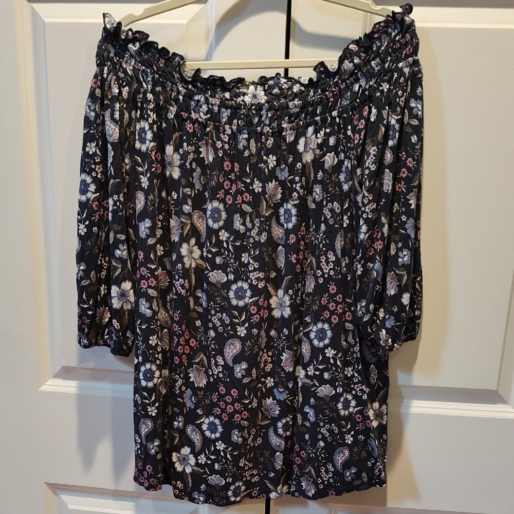 Lane Bryant Floral Off-the-Shoulder Top